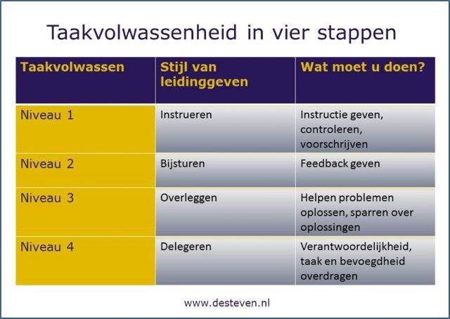 Taakvolwassen in vier stappen